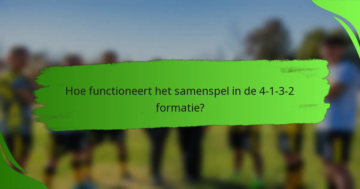 Hoe functioneert het samenspel in de 4-1-3-2 formatie?